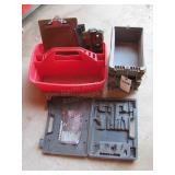 Plastic Tote W/Assorted Plastic Containers -4 Pc