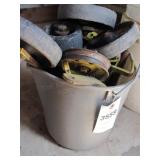 Bucket of JD Mower Casters & Parts
