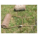 Hand driven lawn roller