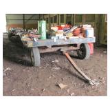 hay wagon running gear w/ metal deck