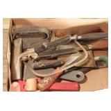 coping saw, scrapers, brushes etc