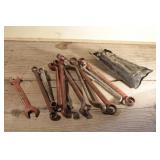 Assorted box end wrenches