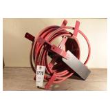 Air hose on wind up reel