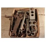 Flat wrenches, chainsaw wrenches etc