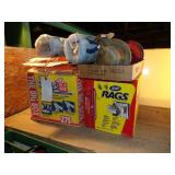 shop rags: cloth & disposable w/ Gojo dispenser