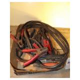 Jumper cables and ice scraper