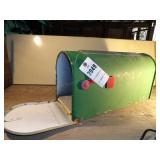 Mail box painted John Deere green