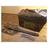 Military folding shovel & ammo can