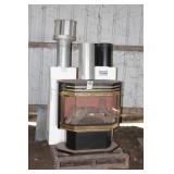 Natural Gas Fireplace & Stovepipe