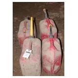 4pc 5 Gallon Poly Gasoline Cans