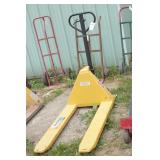 yellow pallet jack