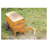 Rolling tool box with long handle & tools