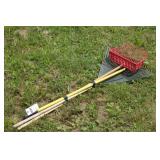 Yard rakes & horse apple fork