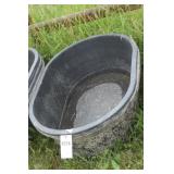 pair of poly troughs