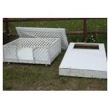 Custom dog bed platform & fishing shanty floor