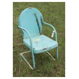 Heavy duty vintage metal lawn chair