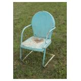 Heavy duty vintage metal lawn chair