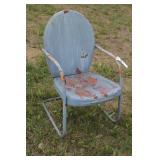 Heavy duty vintage metal lawn chair