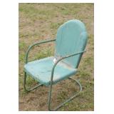 Heavy duty vintage metal lawn chair