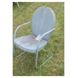 Heavy duty vintage metal lawn chair