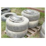 5 Bolt Chrome Buick Rims w/ hubcaps & Tires