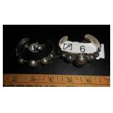 (3) 2 Sterling Cuff Bracelets & Earring Set