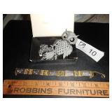 (2) Sarah Coventry Owl Necklace &