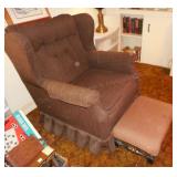 Wing-back Chair & Ottoman
