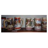 (6) Budweiser Steins (Clydesdales)