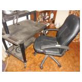 Desk & Rolling Office Chair