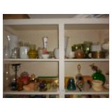 Glassware (2 upper shelves full)