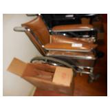 Brown Wheelchair w/box of extras
