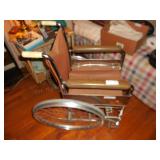 Brown Wheelchair w/box of extras