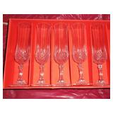 (5) Long Champs Crystal Flutes