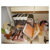 Bread Box, Utensil Trays & Contents of Drawers