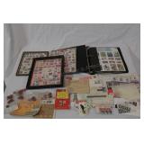 Group of postage & food stamps