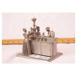 "the soda fountain" Franklin mint pewter figure