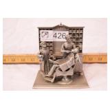 "the barber shop" Franklin mint pewter figure