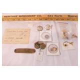 group of military pins & buttons