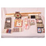 group of playing cards & poker chips