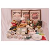 group of restaurant memorabilia