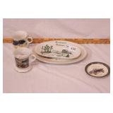 group of advertising dishes