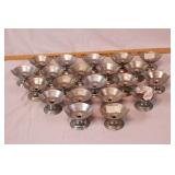 group of peerless metal sundae dishes