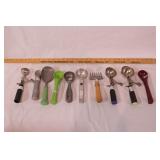 group of ice cream scoops