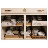 large group of restaurant dishes