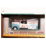 group of 4 toy delivery trucks