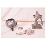 3 vintage hand operated juicers