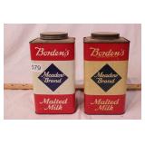 bordens malted milk tins