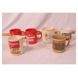 group of advertising coffee mugs