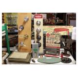 group of vintage advertising pieces & salesman sam